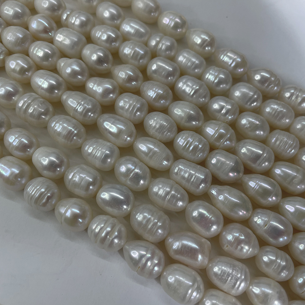 White thread beads