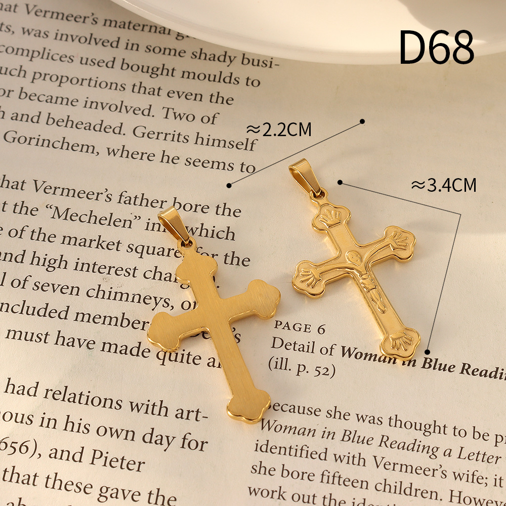 D68 gold 2.2x3.4cm