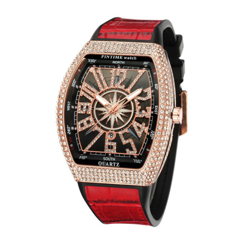 8122-1 Red belt rose gold case