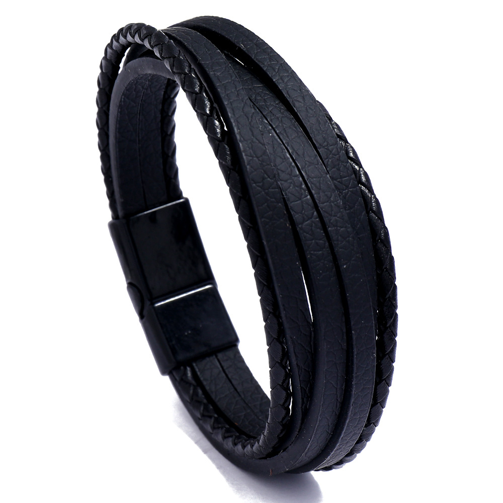 1:Black buckle   black leather