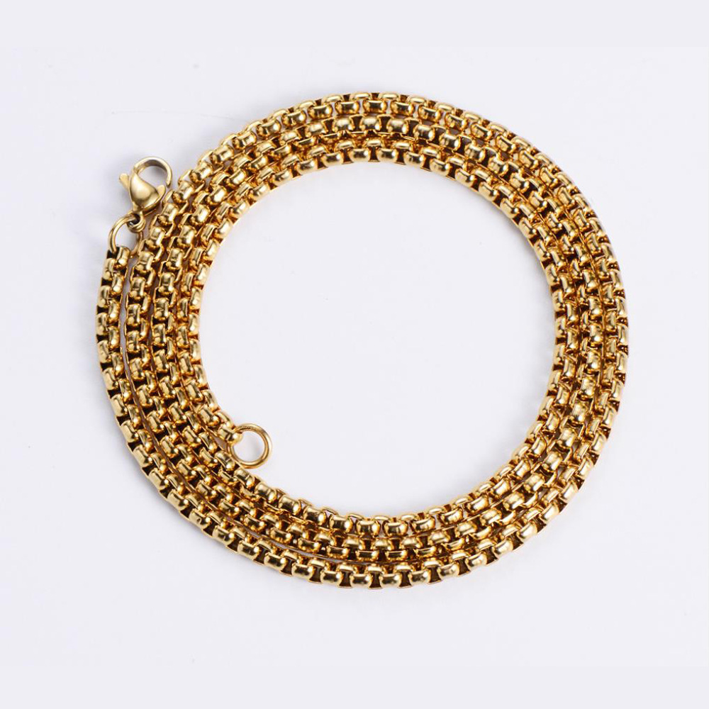 2:B gold  necklace chain