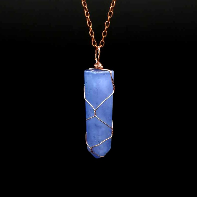 Blue Crystal Pillar + Bronze Copper