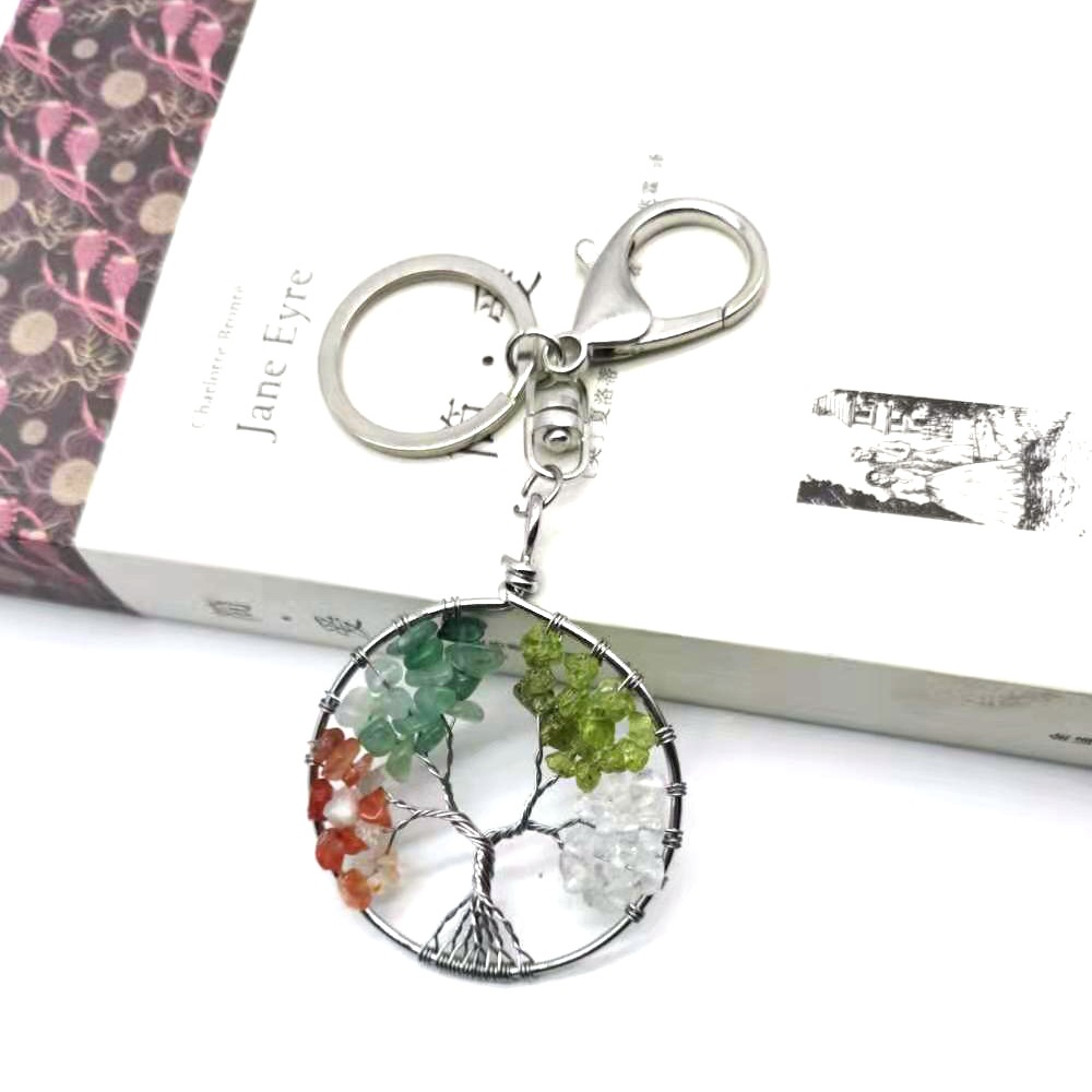 4:tree root tree of life keychain