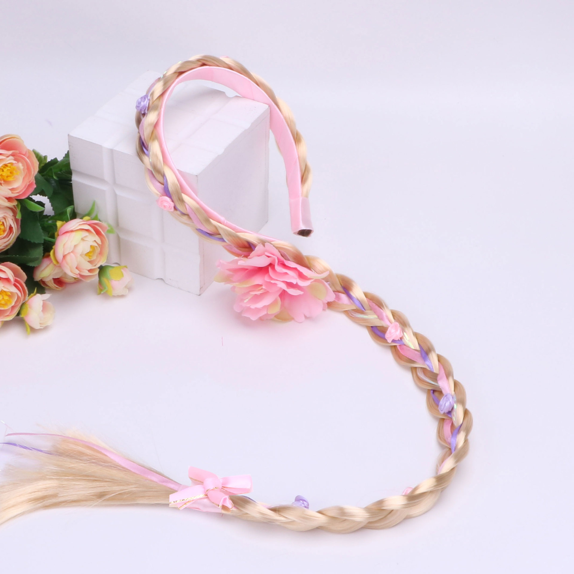 03 Big Braided Flower Pink