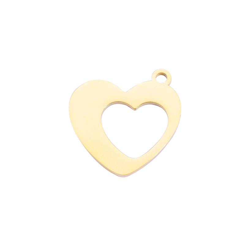 3:Golden hollow heart 26x25mm