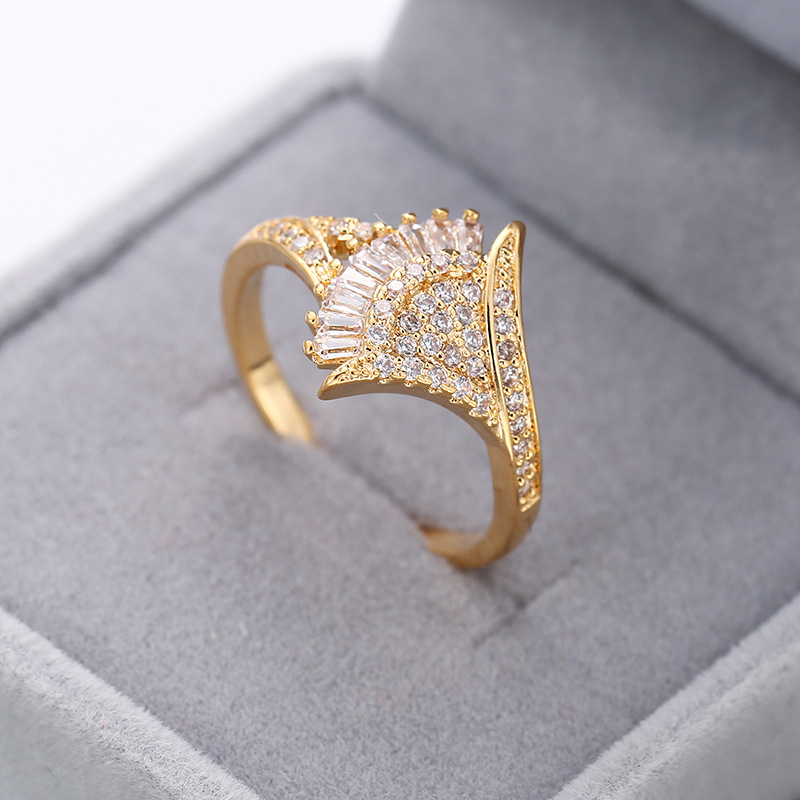 10:J gold color plated ring 9