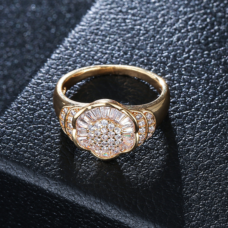 J gold color plated ring 9