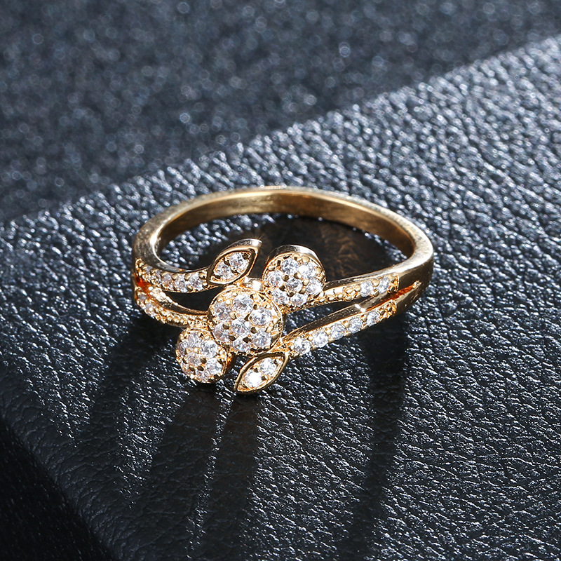 10:J gold color plated ring 9