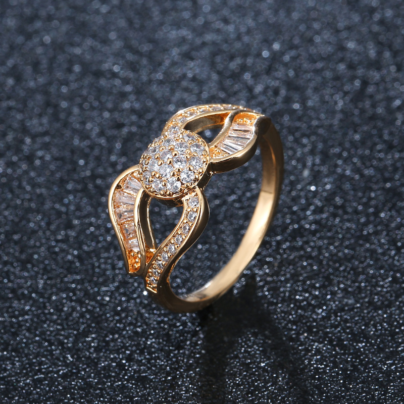 H gold color plated ring 7