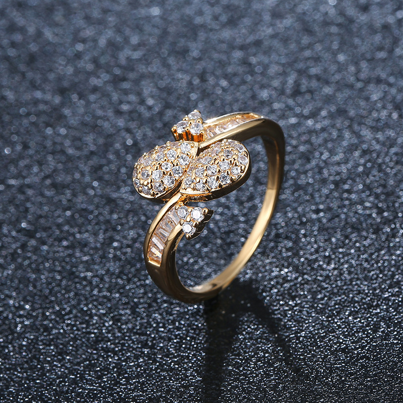 8:H gold color plated ring 7