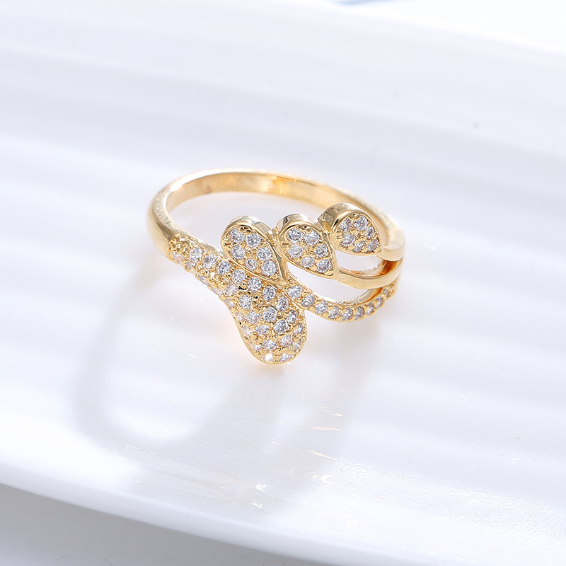 J gold color plated ring 9