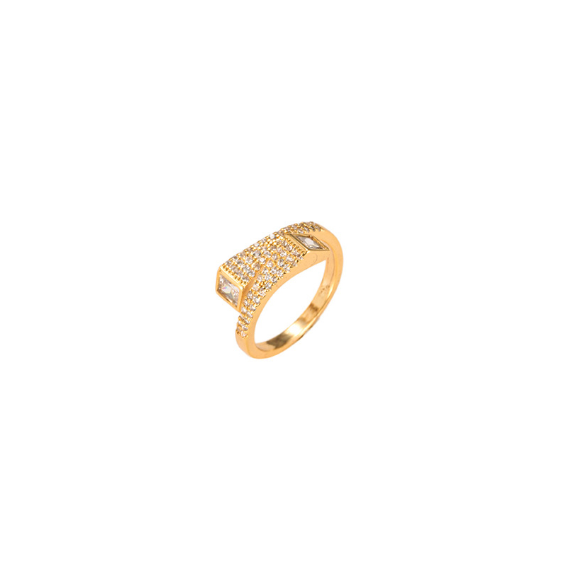 H gold color plated ring 7