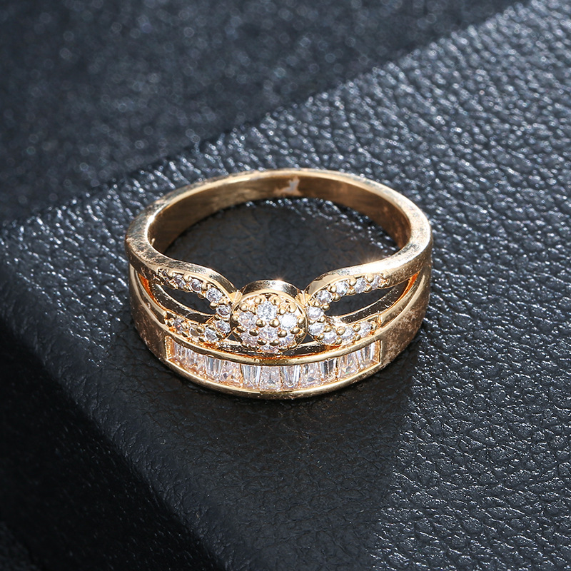 7:G gold color plated ring 6