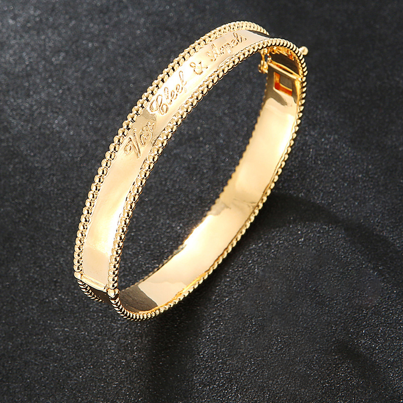 B gold color plated bracelet