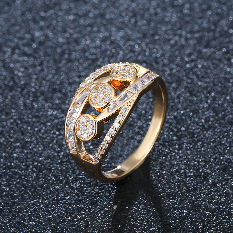 H gold color plated ring 7