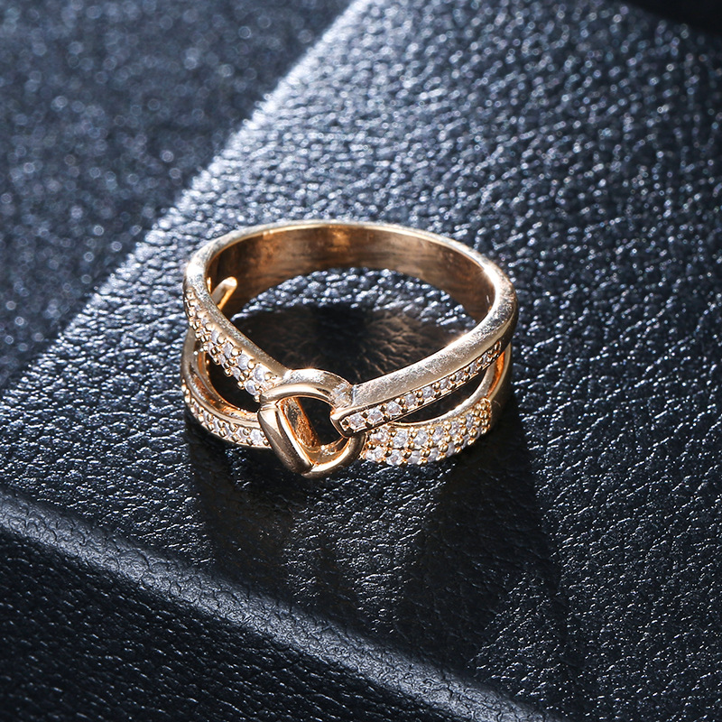 J gold color plated ring 9