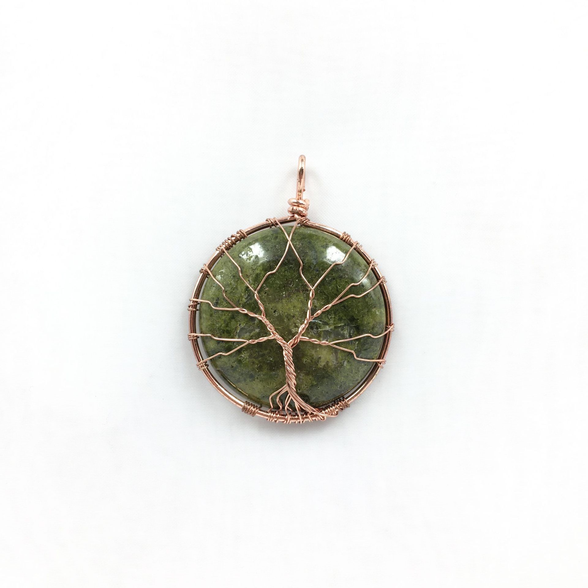 grass greenstone rose gold tree of life