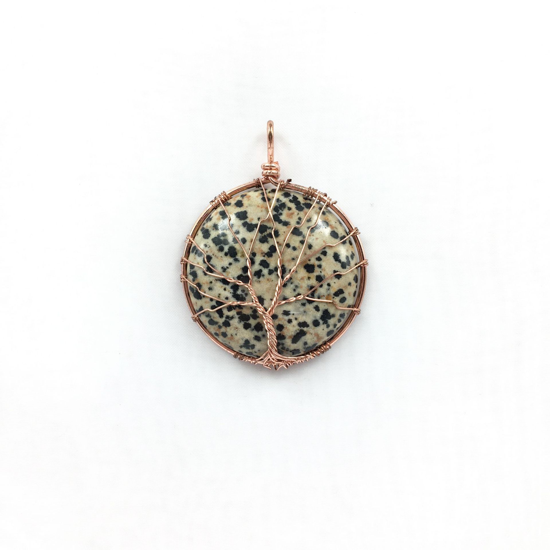 Speckled Stone Rose Gold Tree of Life