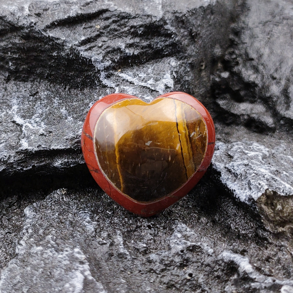 Red jasper mosaic tiger eye