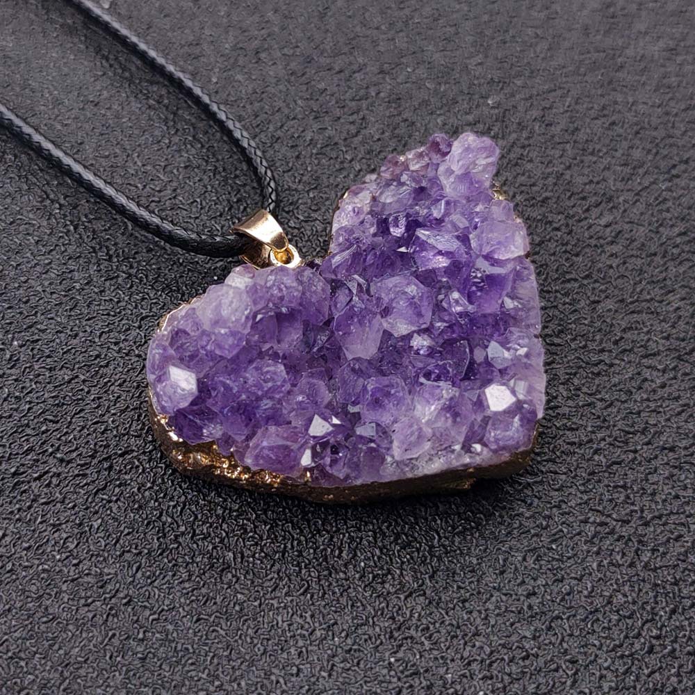 Amethyst Cluster Gold Edge