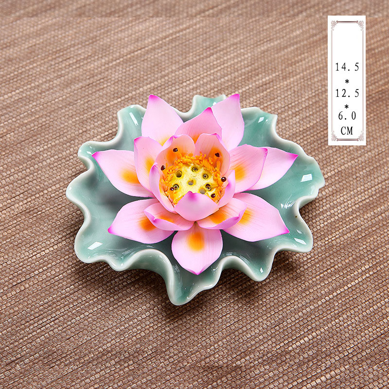 Pink Lotus + Cyan Base (Three Holes)