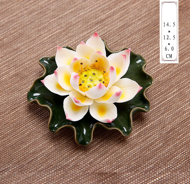 Pink and white lotus flower + dark green base (thr