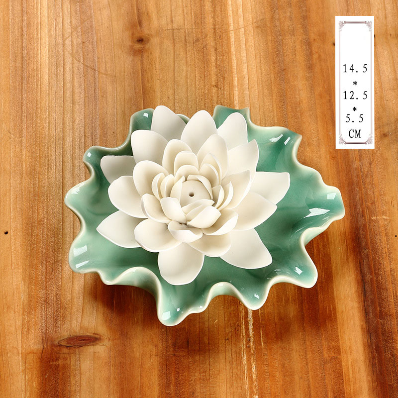 White water lily + cyan base (single hole)