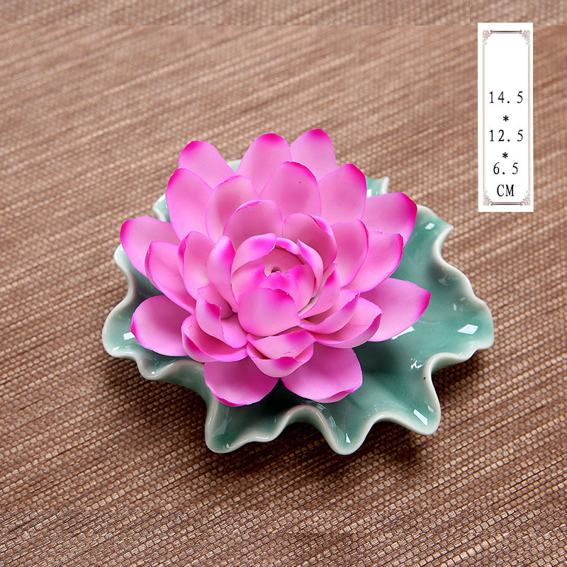 Pink Water Lily + Cyan Base (Single Hole)