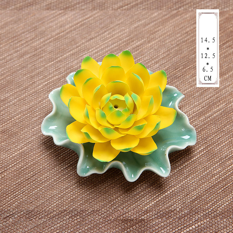 Yellow water lily + cyan base (single hole)