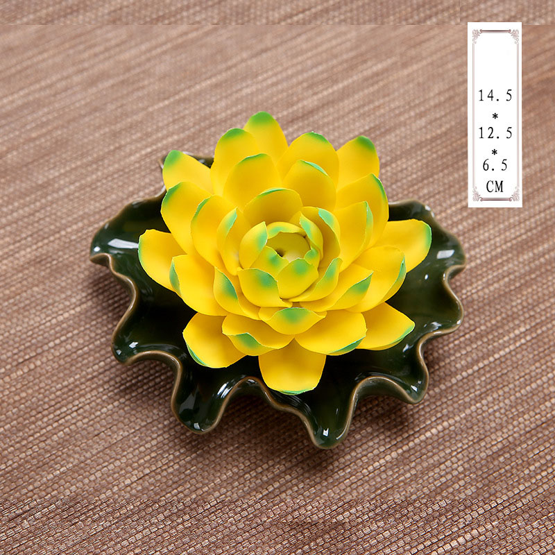 Yellow water lily + dark green base (single hole)