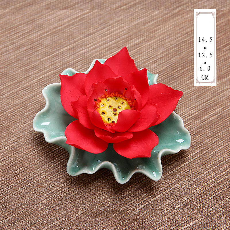 Red Lotus + Cyan Base (Single Hole)