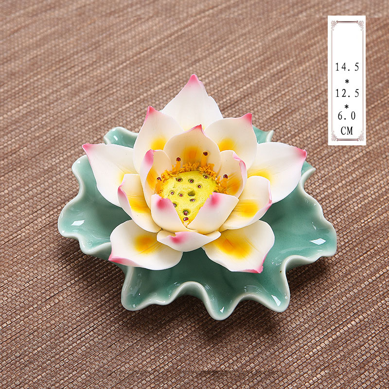 Pink and White Lotus + Cyan Base (Single Hole)