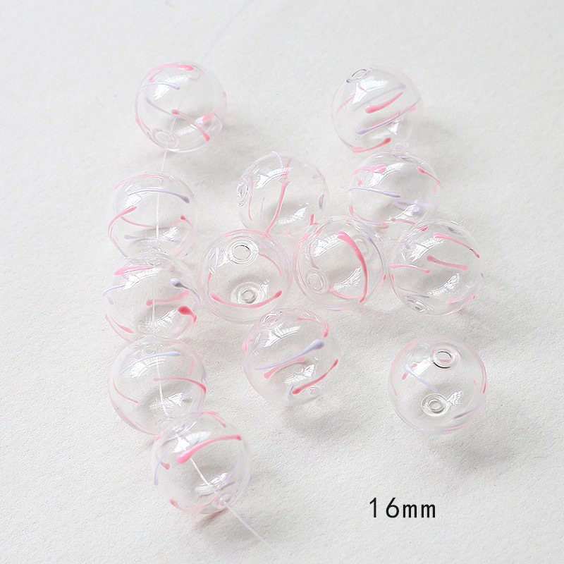 1:1#Pink girl heart 16mm