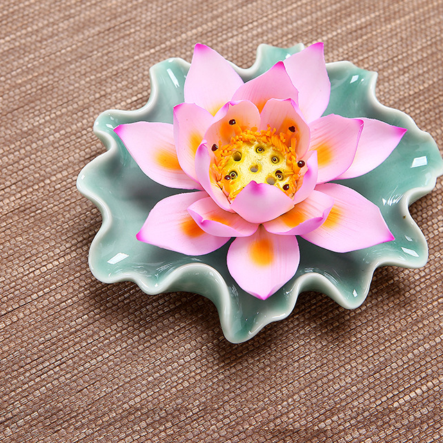 1:Pink Lotus   Cyan Base (Three Holes)