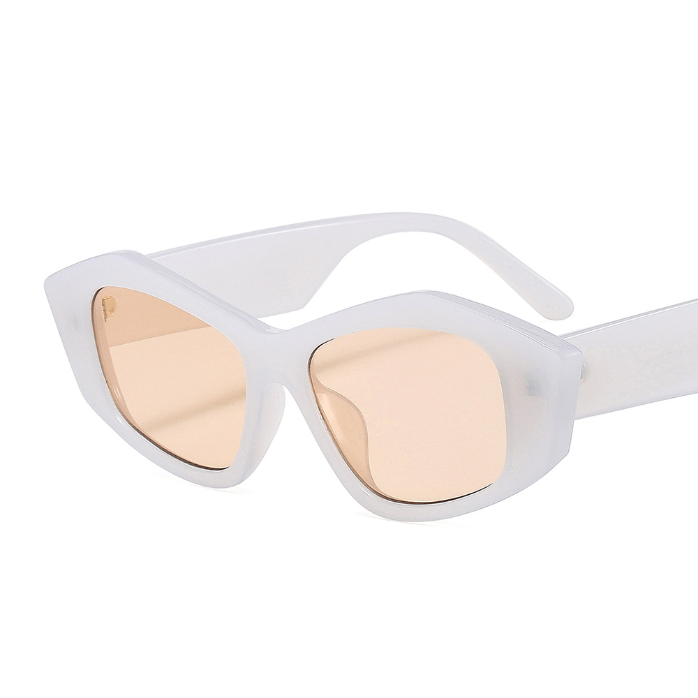 white frame champagne lens