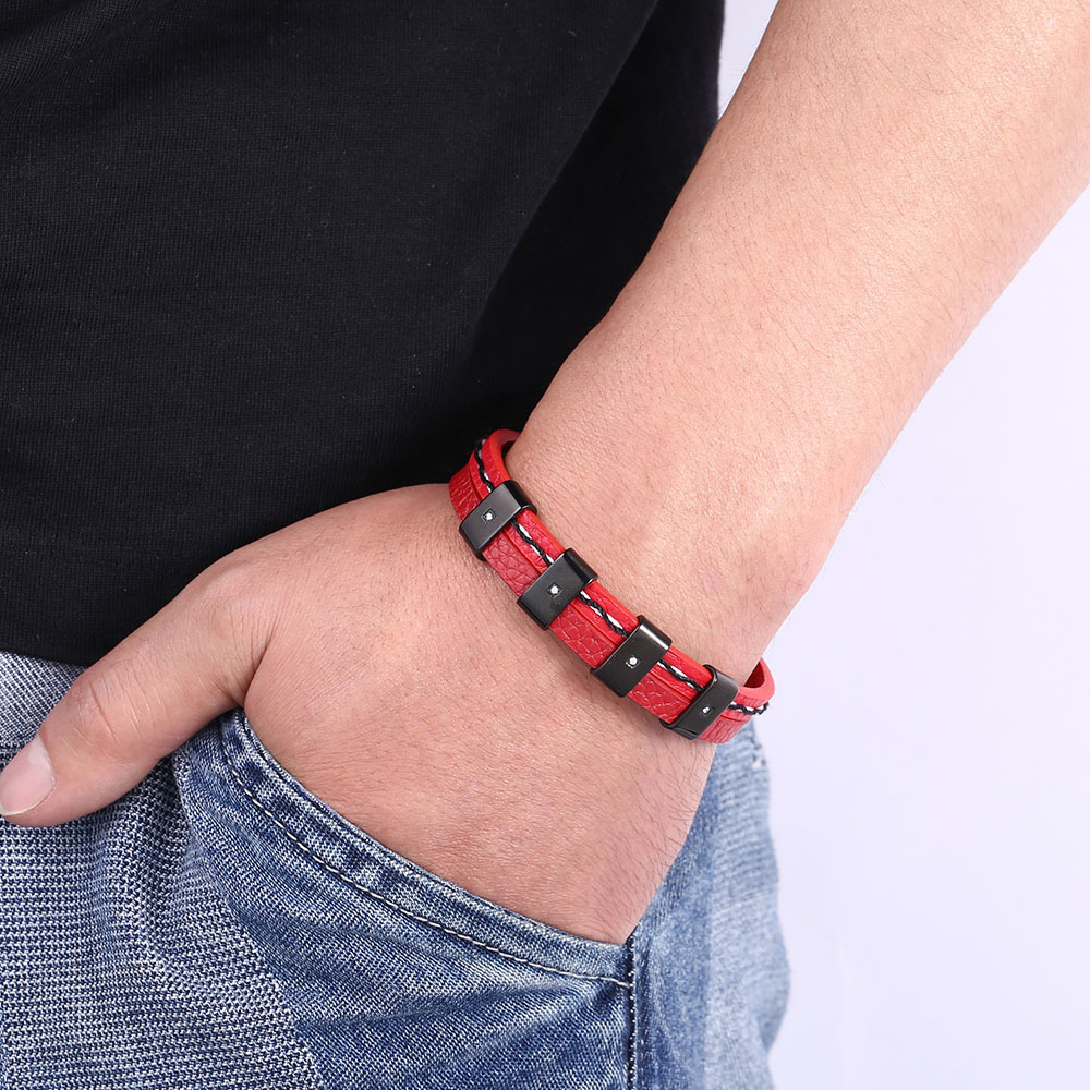 Red leather [black]: 165mm [inner circumference]