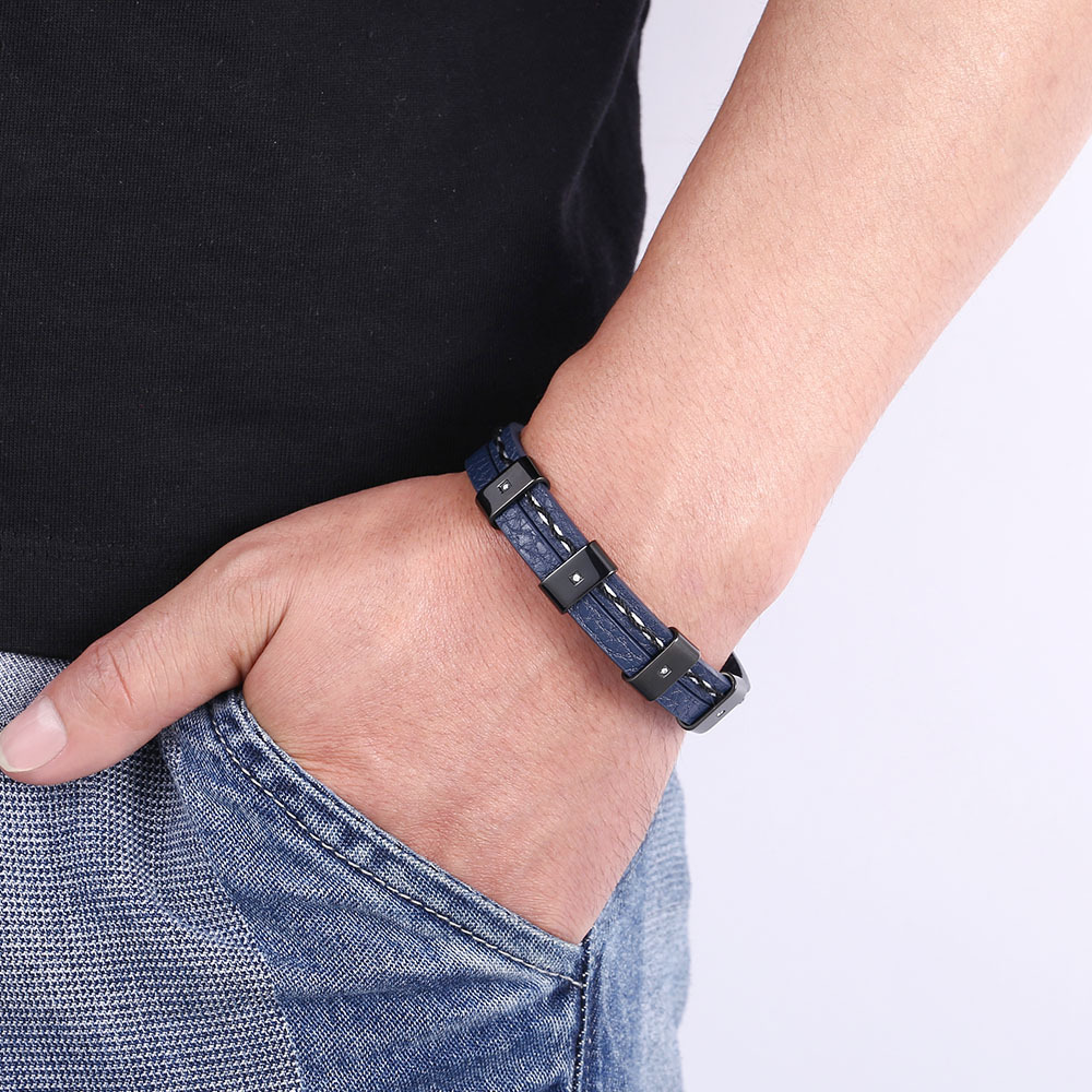 Blue leather [black]: 165mm [inner circumference]