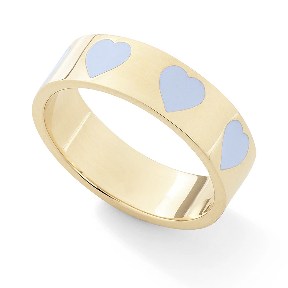 Light blue, ring size 8