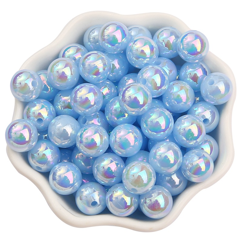 Light blue 6mm diameter diameter about 2mm diamete