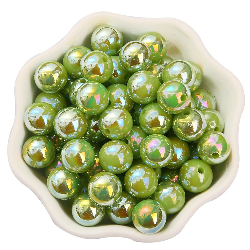 Olive green 8mm diameter 2mm aperture 50 PCS/pack