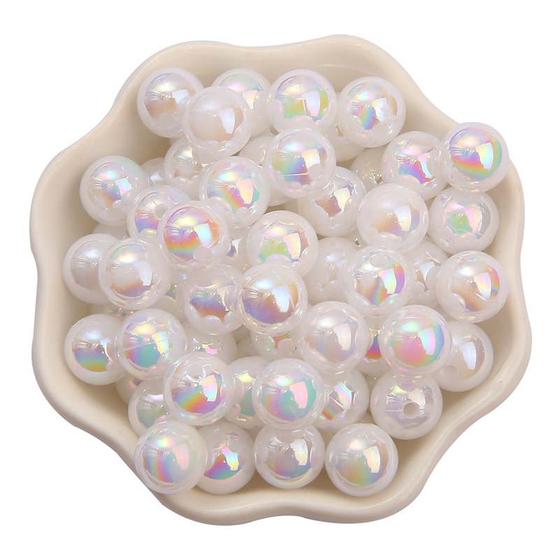 White 8mm diameter diameter about 2mm 50 PCS/pack