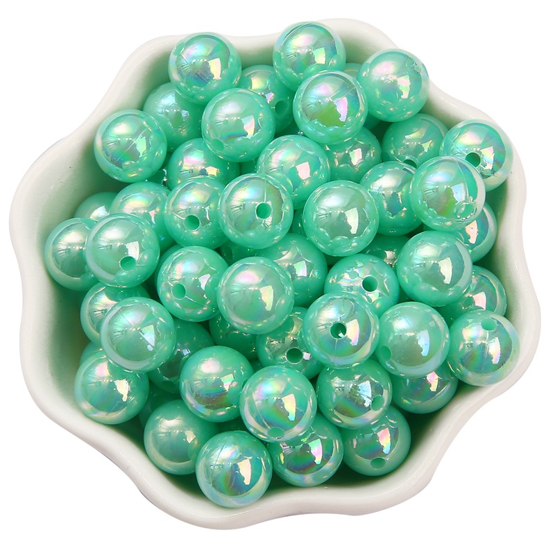 Light green 8mm diameter 2mm aperture 50 PCS/pack