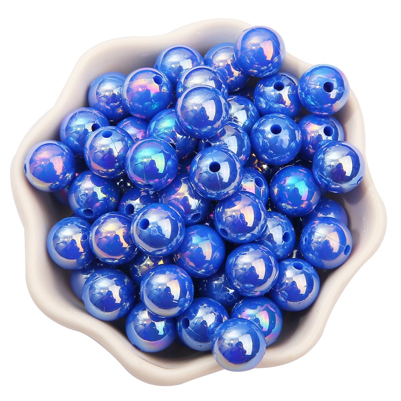 Royal blue 6mm diameter 2mm aperture 100 pieces/ba