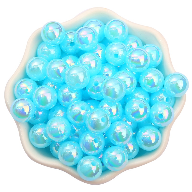 Lake blue 8mm diameter 2mm aperture 50 PCS/pack