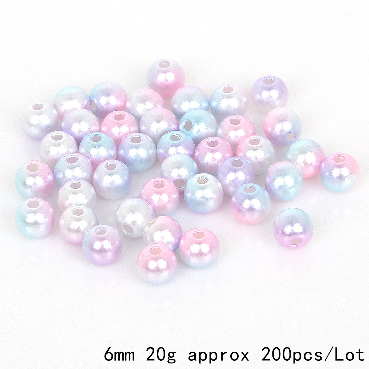 21:Pink purple light blue diameter of 6mm