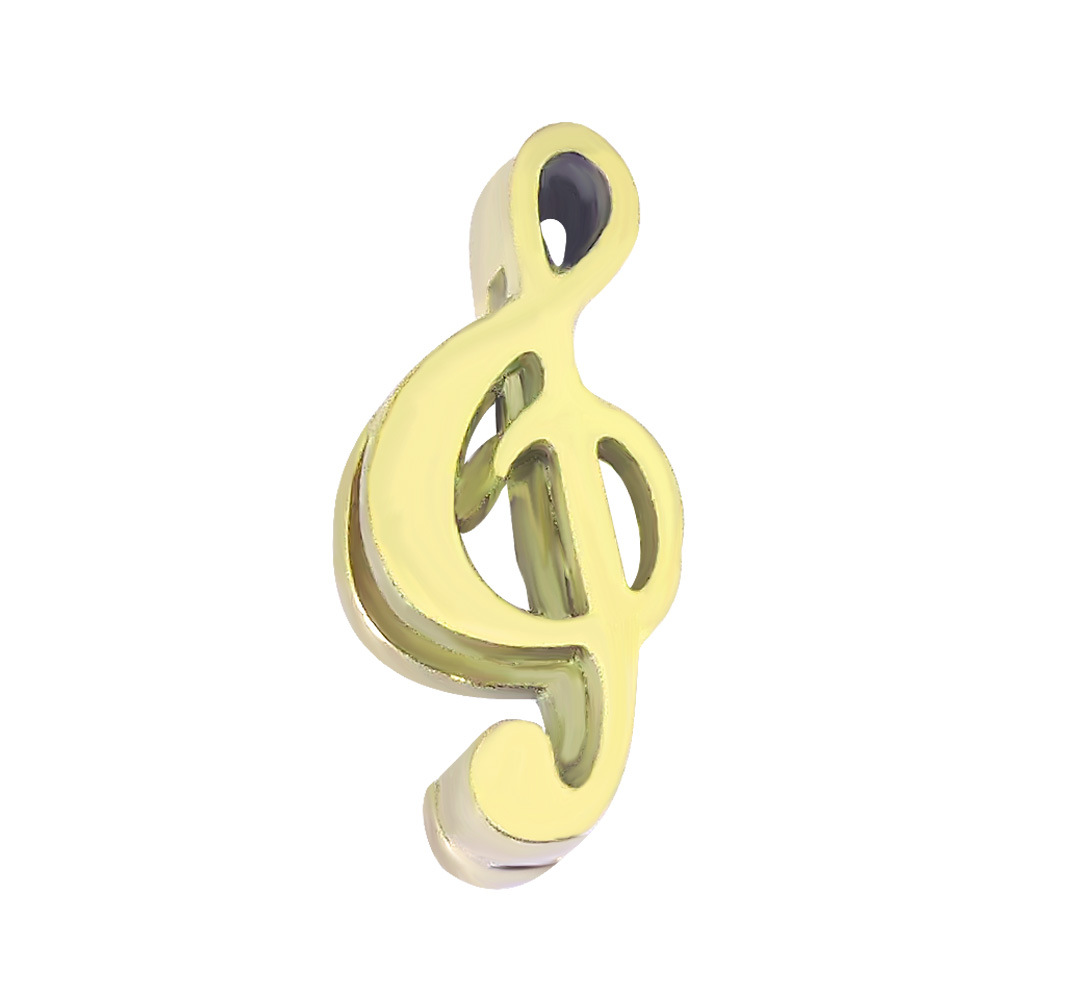 musical note, golden