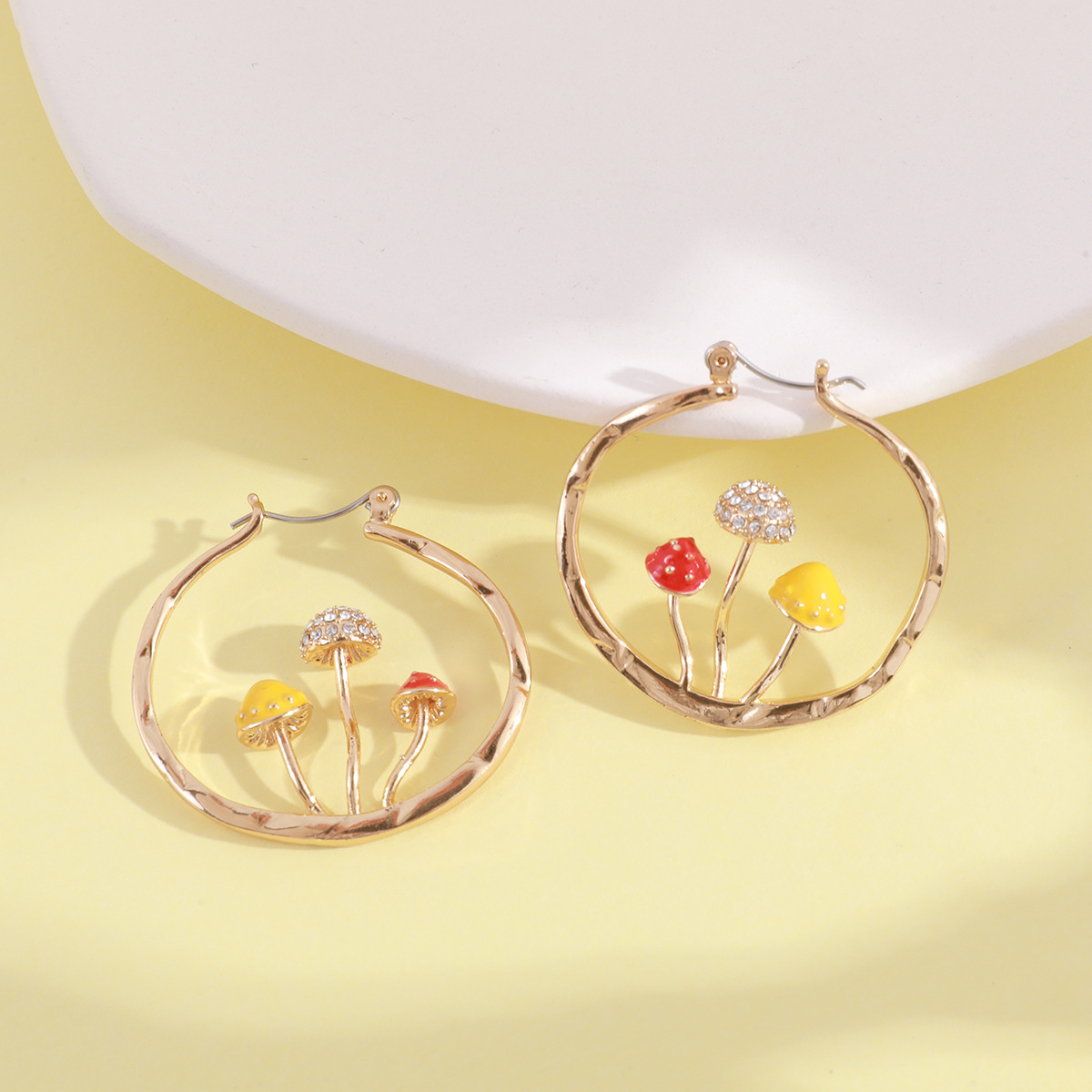 Mushroom big earrings