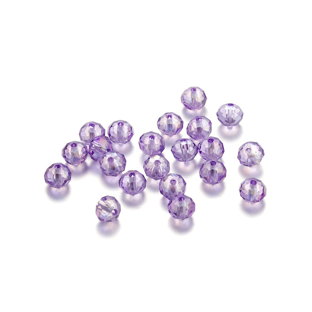 Transparent AB Sapphire purple 6mm [500 / pack /10