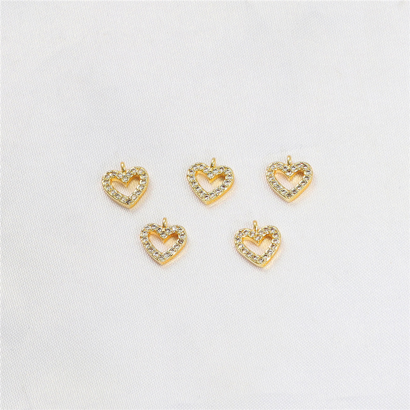 14:Heart inlaid gravel belt crane 8x8.5mm