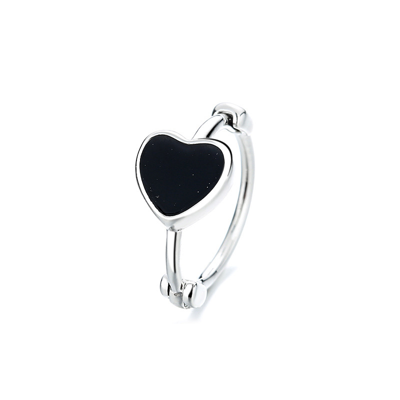 Black Heart Ear Buckles